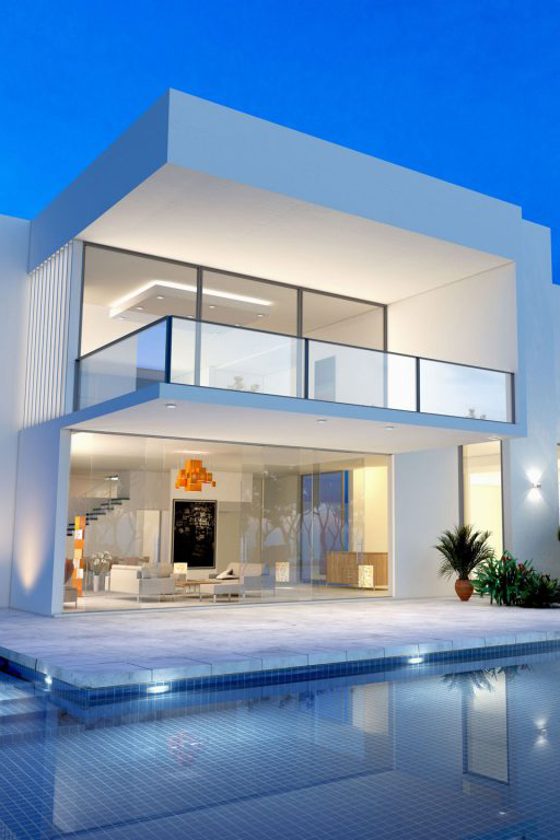 Aluminum windows interior view