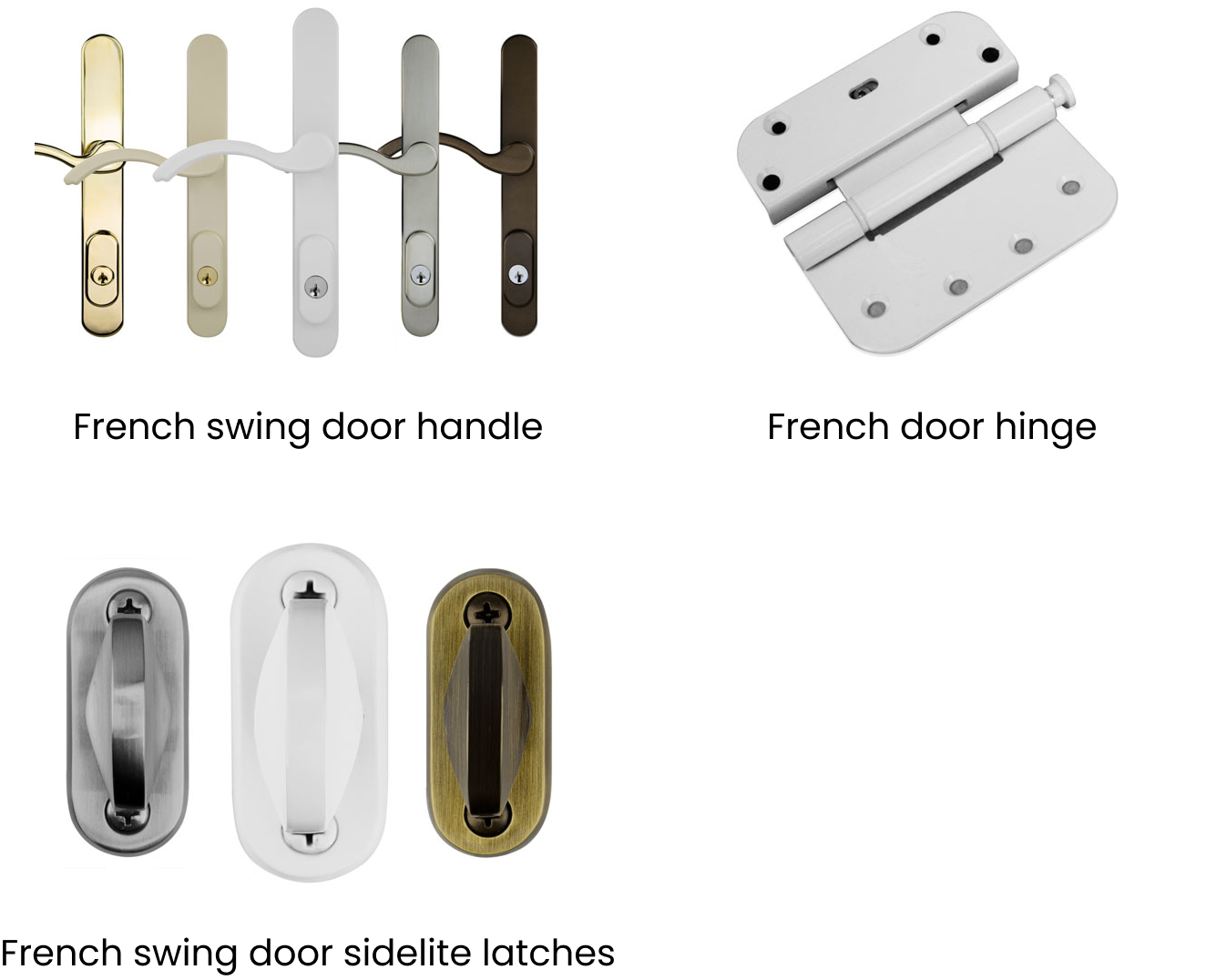 French swing door handle