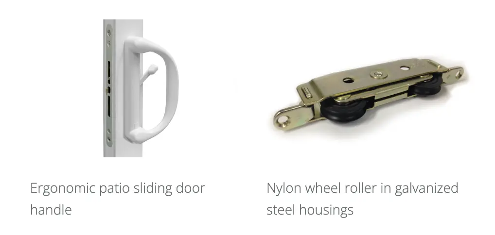Patio sliding door hardware