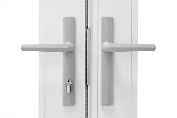 Satin chrome multiple folding door handles